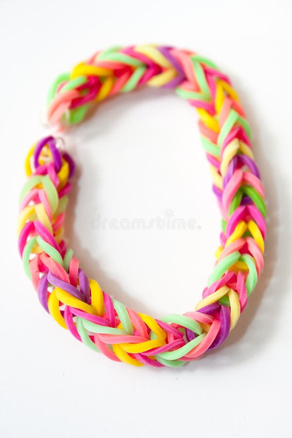Rubber Band Bracelet in Fish Tail Style Stock Photo - Image of aqua, band:  42980032