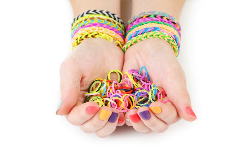 Loom bracelets stock photo. Image of jeans, bracelet 40956704