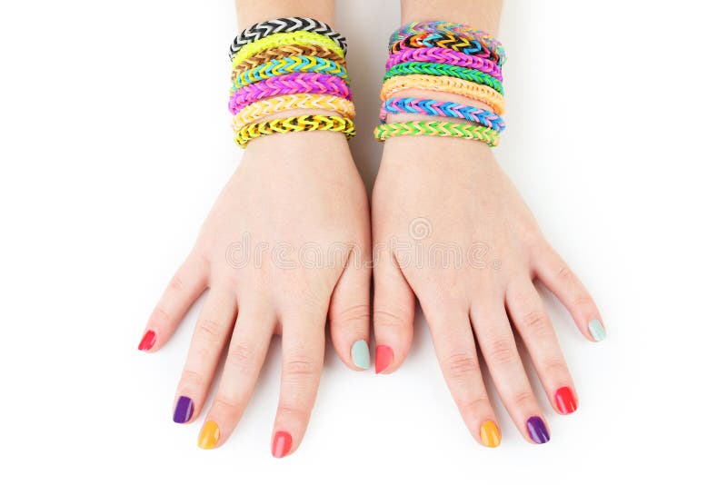 Loom bracelets stock photo. Image of jeans, bracelet 40956704
