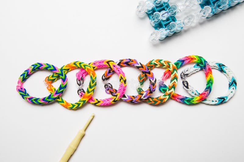 Loom bracelets stock image. Image of blue, accessorize 40956773