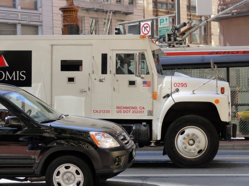 Loomis Armored Truck editorial stock image. Image of international