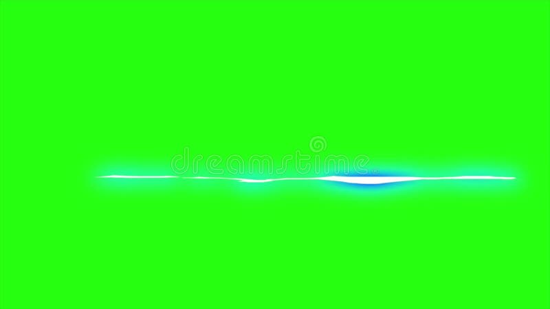 Loop Animation Lightning on Green Screen Background Stock Footage