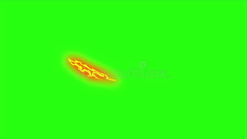 Loop Animation Lightning on Green Screen Background Stock Video - Video