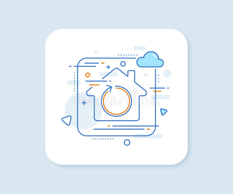 Loop arrow line icon. Refresh Arrowhead. Vector stock illustration
