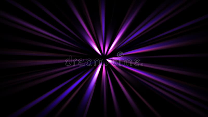 Loop pink purple radial shine rays abstract on black background stock illustration