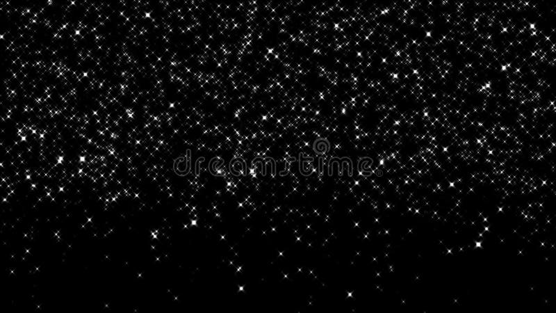 Loopable falling glow white flicker x glitter particle royalty free illustration