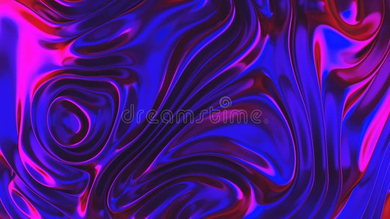 Loopable Shiny Cyber Metal Neon Pantone Blue Purple Colored Surface With Animated Waves Psychedelic Background Closeup Retro Empt vector illustration
