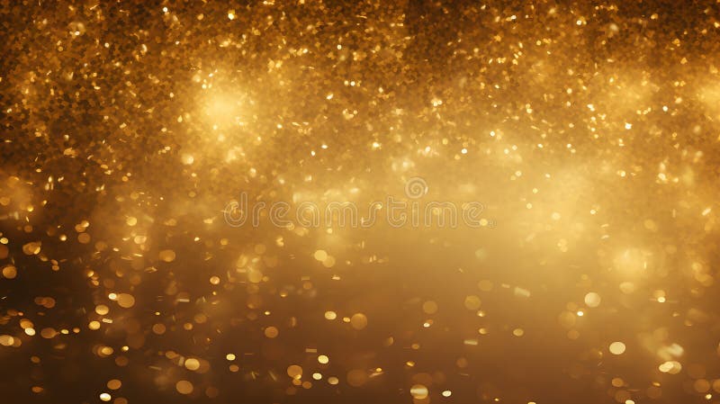 A looping animation shows a shimmering golden light particles background, ideal for celebrations or luxury events royalty free stock images