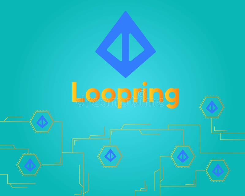 Loopring Cryptocurrency Digital Circuit Style Background