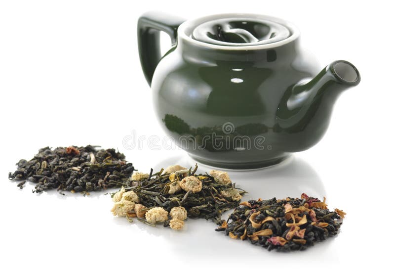 Loose green tea stock images