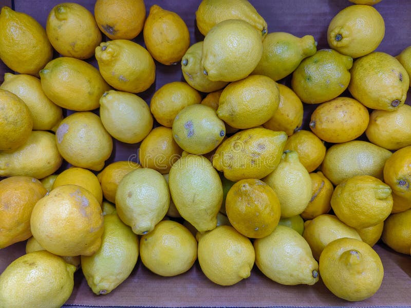 Loose Lemons for Sale in a Supermaket Stock Image Image of ripe