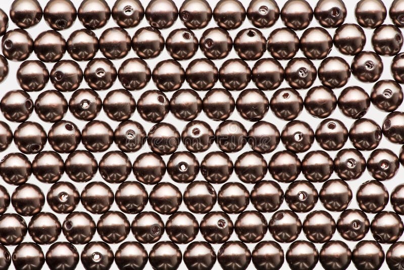 Loose metallic silver beads royalty free stock photo