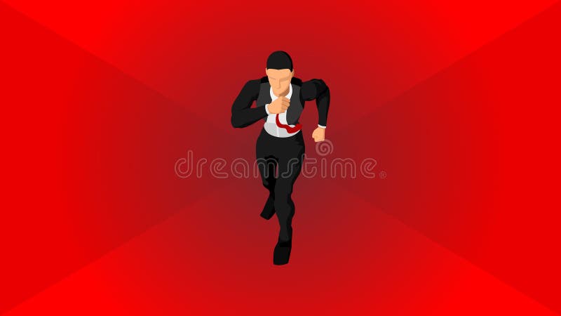 Lopende bedrijfs vooruit meegesleepte karakters stock illustratie Lopende bedrijfs vooruit meegesleepte karakters stock illustratie