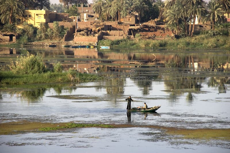 Lopp för egypt fiskarenile flod