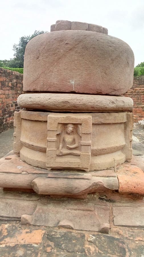 Lord Buddha at Sarnath ruins royalty free stock photo