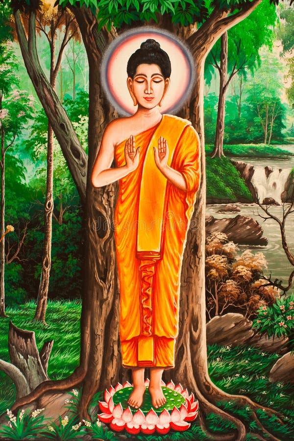 Lord buddha thai painting