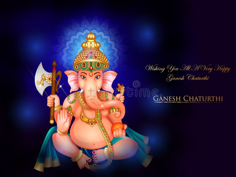 Lord Ganapati for Happy Ganesh Chaturthi Festival Religious Banner  Background Stock Vector - Illustration of ganesha, ganpati: 156536768