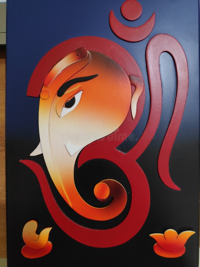 Lord Ganesh Designer-frame royalty-vrije stock fotografie