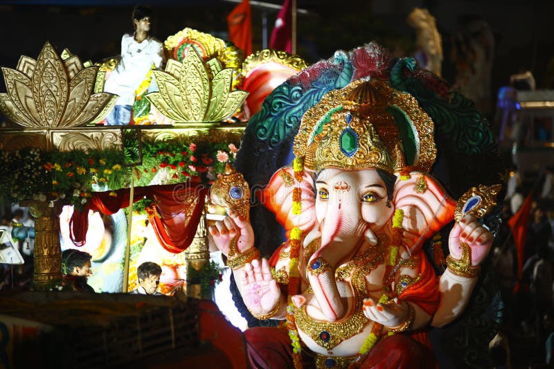 Ganeshbeeld in Hyderabad, India stock foto's