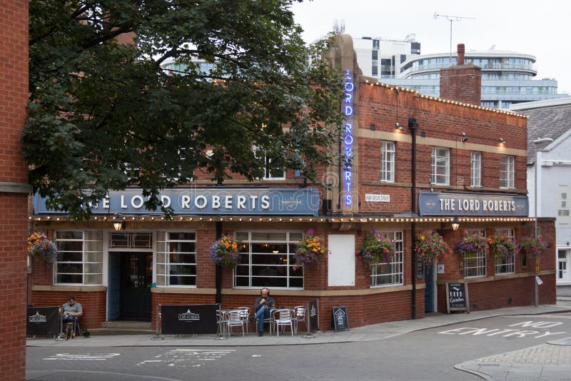 The Lord Roberts Pub on Broad Street in Nottingham in the UK Editorial