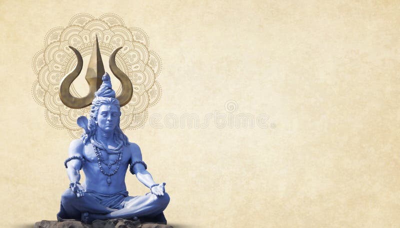 lord shiva Happy Maha Shivaratri greeting card lord shiva statue