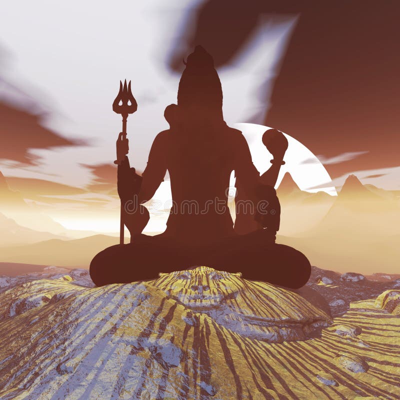 Meditating Lord Shiva