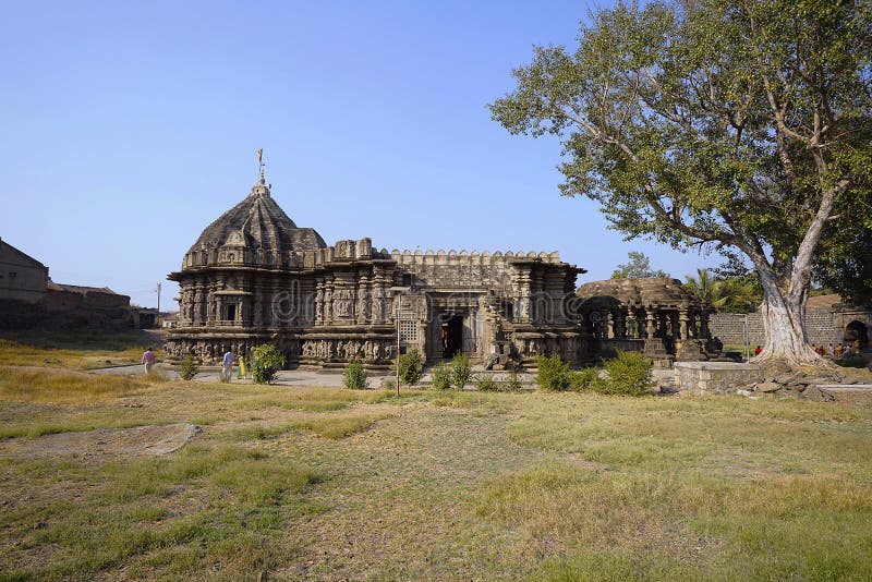 Kopeshwar temple. Long shot. Khidrapur, Kolhapur, Maharashtra, India royalty free stock photos Kopeshwar temple. Long shot. Khidrapur, Kolhapur, Maharashtra, India royalty free stock photos