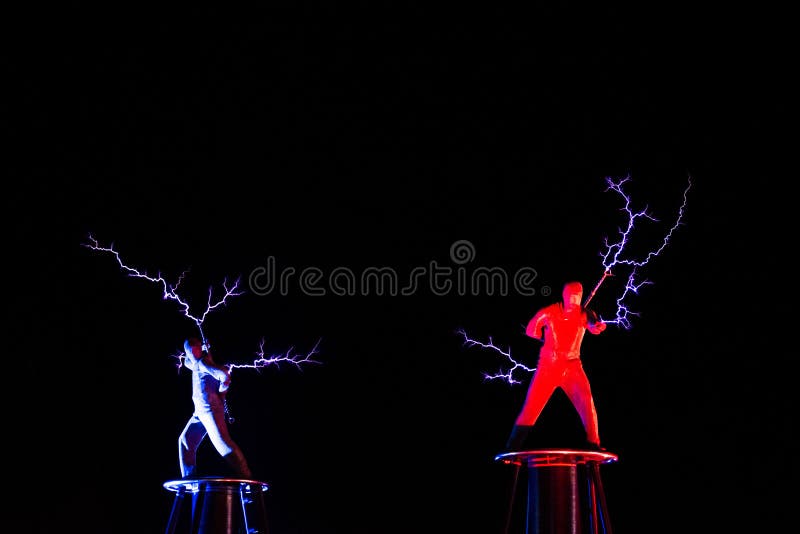 Lords of Lightning high voltage electricity show royalty free stock image Lords of Lightning high voltage electricity show royalty free stock image
