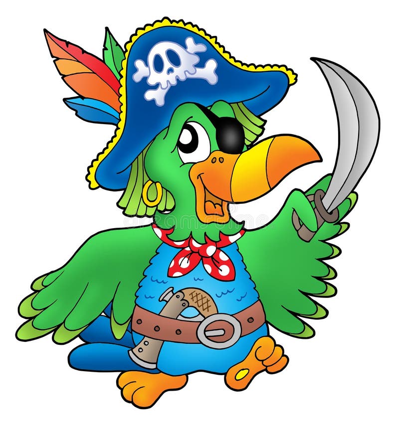 Pirata con el loro stock de ilustración. Ilustración de capa - 5261266