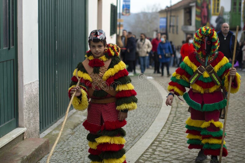 Lors De L'ancien Carnaval Tenu Dans Le Village De Podence. Image