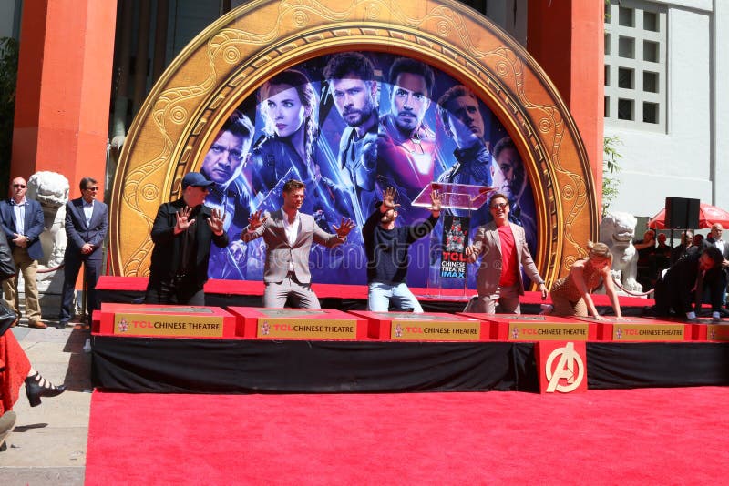 The Cast of Avengers: End Game Hand and Footprint Ceremony