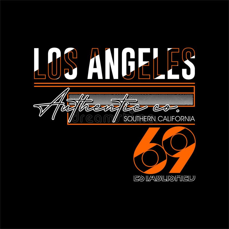 Los Angeles Authentic Co Vintage Fashion Clothing Stock Illustration - Illustration of fashion ...