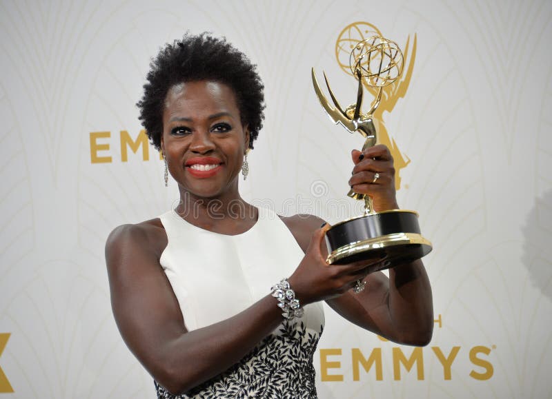 LOS ANGELES, CA - SEPTEMBER 20, 2015: \"How to get away with murder\" star Viola Davis at the 67th Primetime Emmy Awards at the Microsoft Theatre LA Live