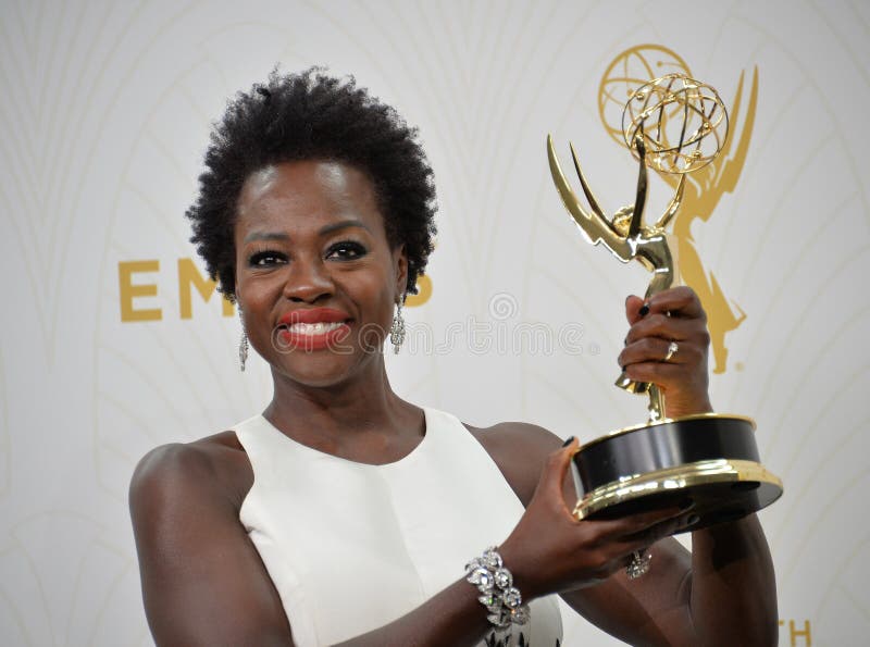 LOS ANGELES, CA - SEPTEMBER 20, 2015: \"How to get away with murder\" star Viola Davis at the 67th Primetime Emmy Awards at the Microsoft Theatre LA Live