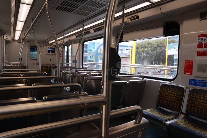 Los angeles california ndash-vy inuti los angeles tunnelbanetransport royaltyfria foton