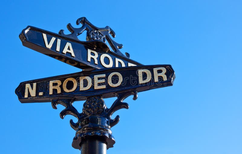 Rodeo Drive Sign stock image. Image of famous, elegance - 35539885