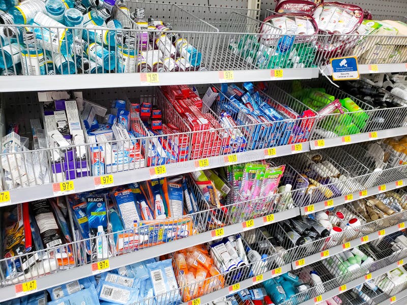 Travel Size Toiletries at Store Editorial Photo - Image of basket