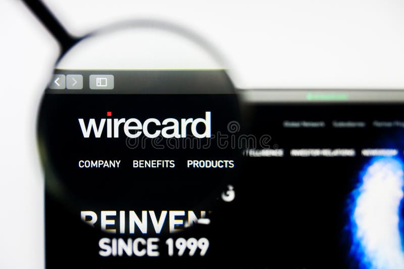 Los Angeles, California, USA - 8 April 2019: Illustrative Editorial of Wirecard website homepage. Wirecard logo visible