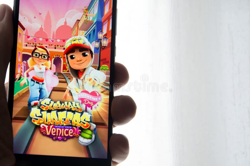 Berlin, Germany July 15 2023 Subway surfers game on phone screen in hand  Stock Photo - Alamy