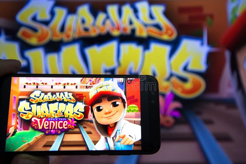Berlin, Germany July 15 2023 Subway surfers game on phone screen in hand  Stock Photo - Alamy