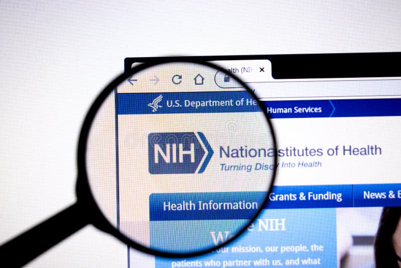 Los Angeles, California, USA - 25 January 2020: National Institutes of Health website page. Nih.gov logo on display screen, stock photography Los Angeles, California, USA - 25 January 2020: National Institutes of Health website page. Nih.gov logo on display screen, stock photography