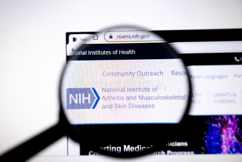 Los Angeles, California, USA - 25 January 2020: NIH website page. Niams.nih.gov logo on display screen, Illustrative Editorial stock photography Los Angeles, California, USA - 25 January 2020: NIH website page. Niams.nih.gov logo on display screen, Illustrative Editorial stock photography