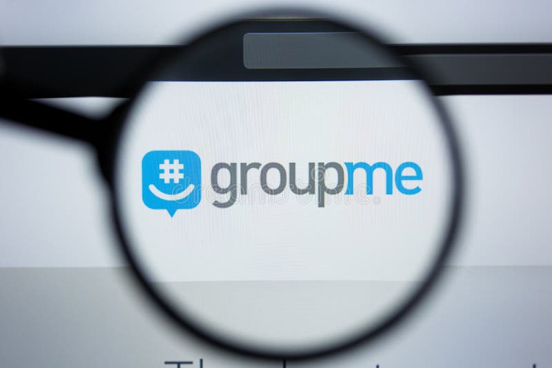 Los Angeles, California, USA - 21 Jule 2019: Illustrative Editorial of GROUPME. COM website homepage. GROUP ME logo visible on display screen. Tech data logo stock images, royalty-free photos and pictures