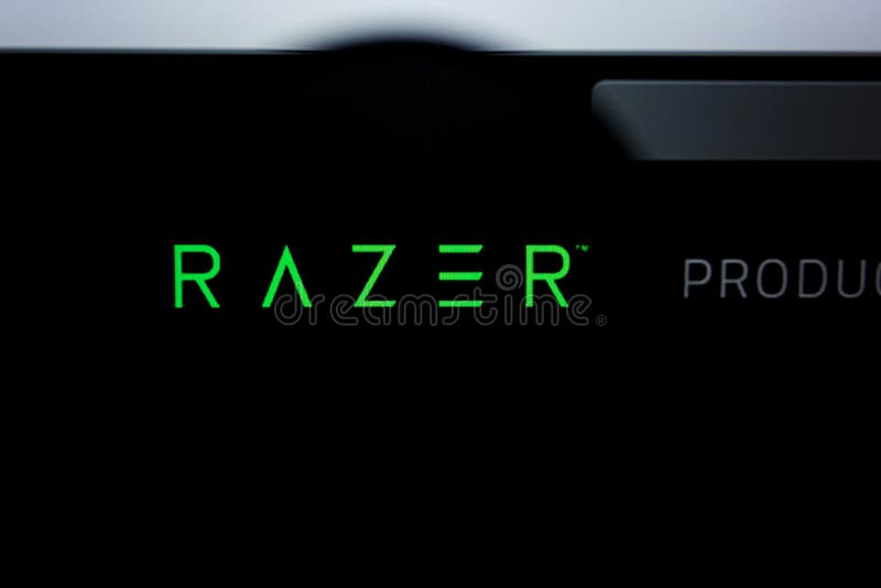 Los Angeles, California, USA - 29 Jule 2019: Illustrative Editorial of RAZER. COM website homepage. RAZER. logo visible on display screen. Tech data logo stock images, royalty-free photos and pictures