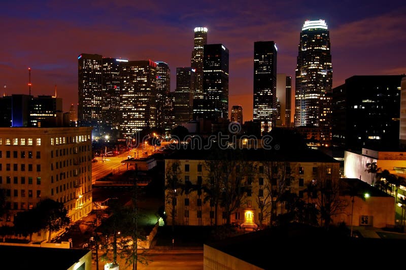 Los Angeles at Dawn stock photo. Image of scene, skyscraper 3048430