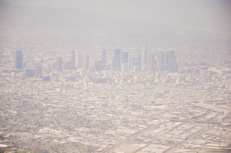 Los Angeles Downtown, Bird S Eye View at Sunny Day Stock Image Image