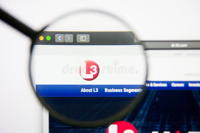Los Angeles, Kalifornien, USA - 14. Februar 2019: Luftfahrtwebsitehomepage der Technologien L3 Logo der Technologien L3 stockfotografie Los Angeles, Kalifornien, USA - 14. Februar 2019: Luftfahrtwebsitehomepage der Technologien L3 Logo der Technologien L3 stockfotografie