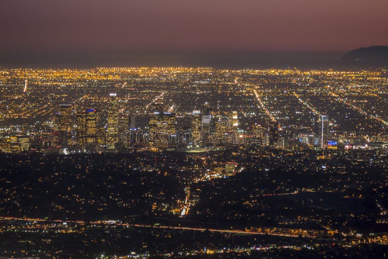 Los Angeles Mountain View Night Tele