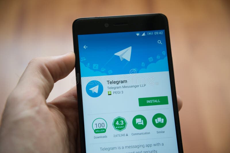 Telegram application in google play store