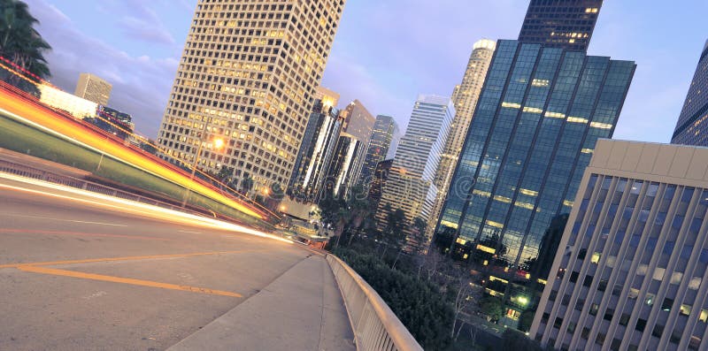 Los Angeles a penombra fotografia stock